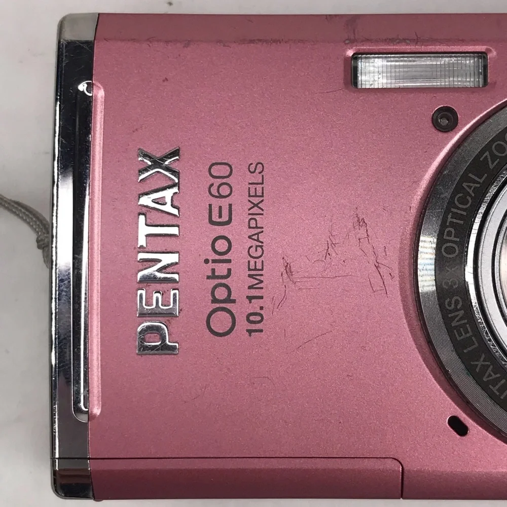 Pentax Optio E60 10.1 MP Digital Camera Pink NOT WORKING